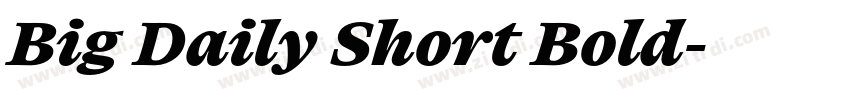 Big Daily Short Bold字体转换